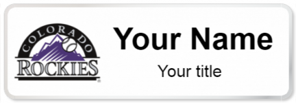 Custom name badges for Colorado Rockies