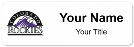 Custom name badges for Colorado Rockies