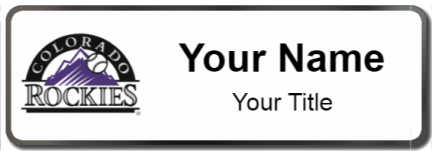 Custom name badges for Colorado Rockies