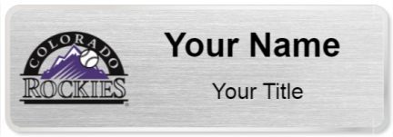 Custom name badges for Colorado Rockies