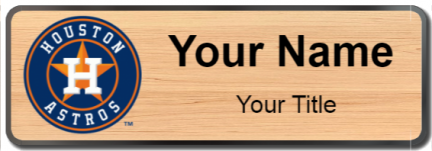 Custom name badges for Houston Astros