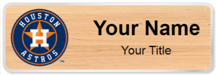 Custom name badges for Houston Astros