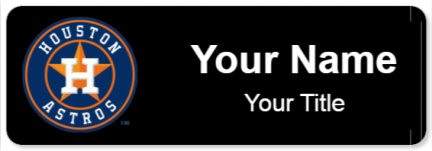 Custom name badges for Houston Astros