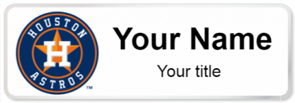 Custom name badges for Houston Astros