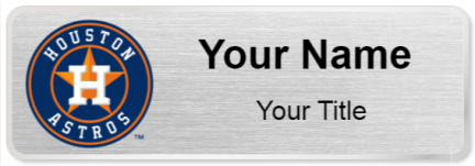 Custom name badges for Houston Astros