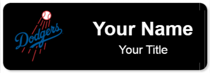 Custom name badges for Los Angeles Dodgers