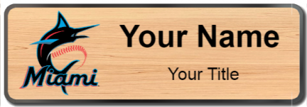 Custom name badges for Miami Marlins