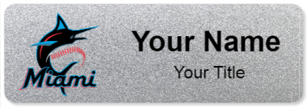 Custom name badges for Miami Marlins