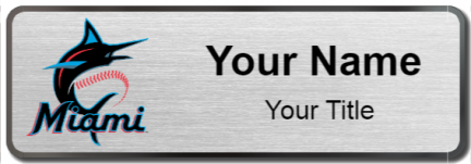 Custom name badges for Miami Marlins