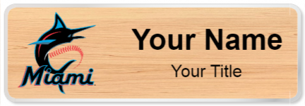 Custom name badges for Miami Marlins