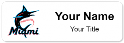 Custom name badges for Miami Marlins