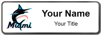 Custom name badges for Miami Marlins
