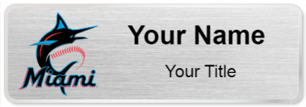 Custom name badges for Miami Marlins