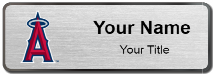Custom name badges for Los Angeles Angels