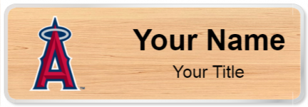 Custom name badges for Los Angeles Angels