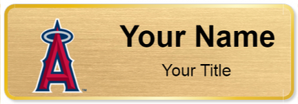 Custom name badges for Los Angeles Angels