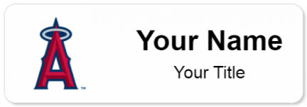 Custom name badges for Los Angeles Angels