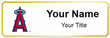 Custom name badges for Los Angeles Angels