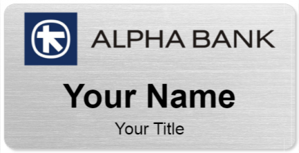 Custom name badges for Alpha Bank