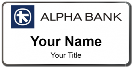 Custom name badges for Alpha Bank