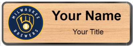 Custom name badges for Milwaukee Brewers
