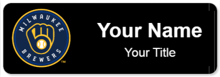 Custom name badges for Milwaukee Brewers