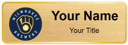 Custom name badges for Milwaukee Brewers
