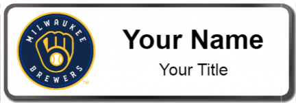 Custom name badges for Milwaukee Brewers