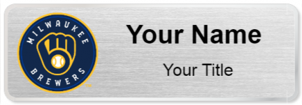 Custom name badges for Milwaukee Brewers