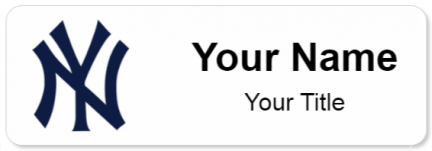 Custom name badges for New York Yankees