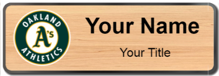 Custom name badges for Oakland Athletics