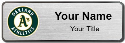 Custom name badges for Oakland Athletics