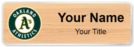 Custom name badges for Oakland Athletics