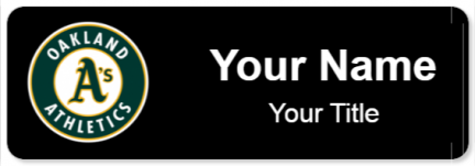 Custom name badges for Oakland Athletics