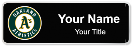 Custom name badges for Oakland Athletics