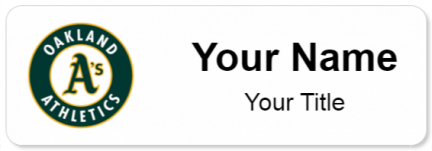 Custom name badges for Oakland Athletics