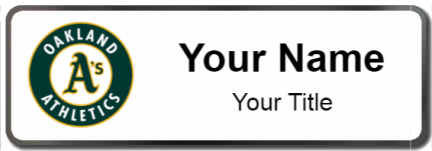 Custom name badges for Oakland Athletics