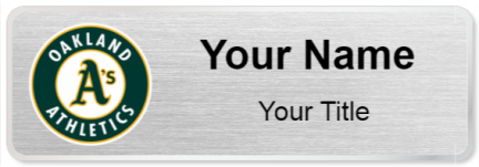 Custom name badges for Oakland Athletics