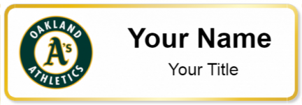 Custom name badges for Oakland Athletics