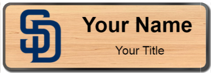 Custom name badges for San Diego Padres