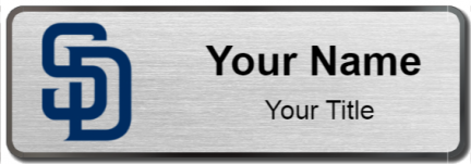 Custom name badges for San Diego Padres