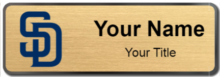 Custom name badges for San Diego Padres