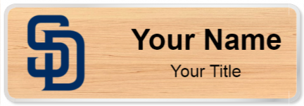 Custom name badges for San Diego Padres