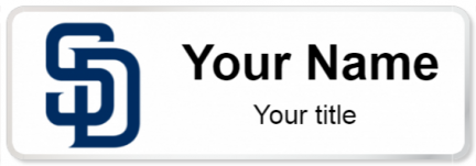Custom name badges for San Diego Padres