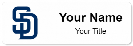 Custom name badges for San Diego Padres
