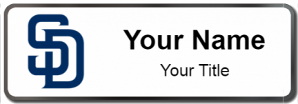 Custom name badges for San Diego Padres