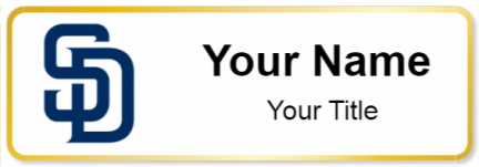 Custom name badges for San Diego Padres
