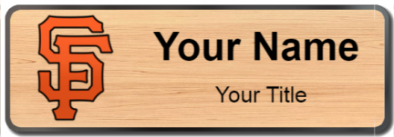 Custom name badges for San Francisco Giants