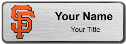 Custom name badges for San Francisco Giants
