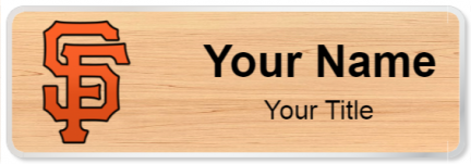 Custom name badges for San Francisco Giants